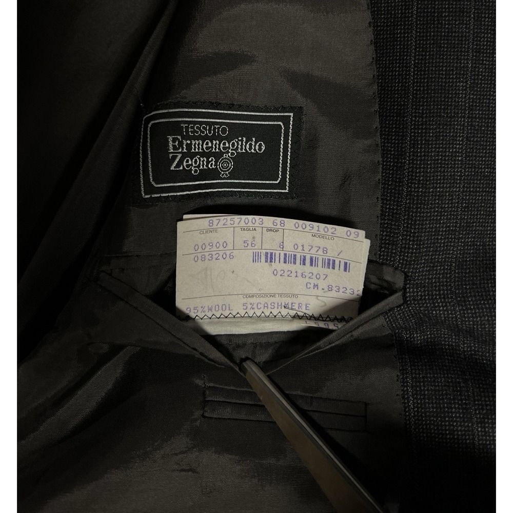 Ermenegildo Zegna Tessuto Wool Cashmere Pinstripe Blazer Tailored Mabro Italy 46 - Picture 10 of 11